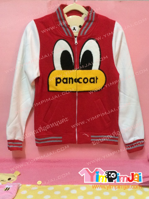เสื้อกันหนาว เบสบอล สีแดง ลายตามสั่ง / ซิป ลายการ์ตูน น่ารักอ่ะ