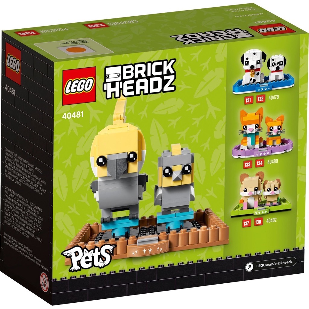 เลโก้ LEGO BrickHeadz 40481 Cockatiel