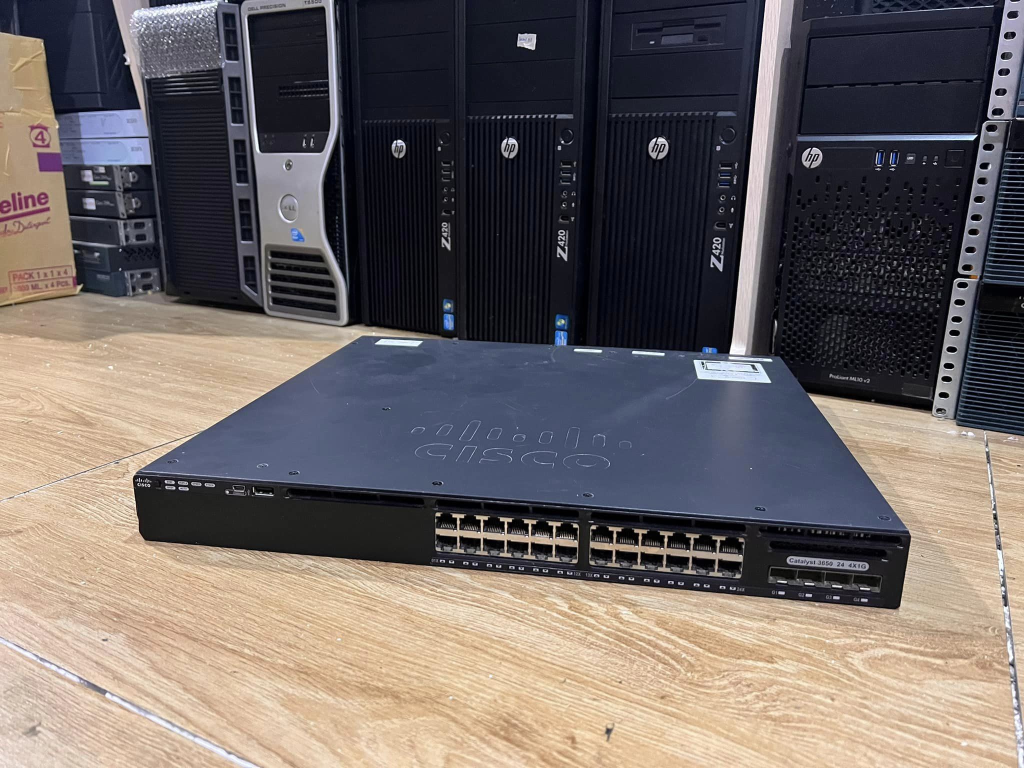Cisco C3650 24TS L Gigabit layer3 สวิทมือสองพร้อมใช้งาน