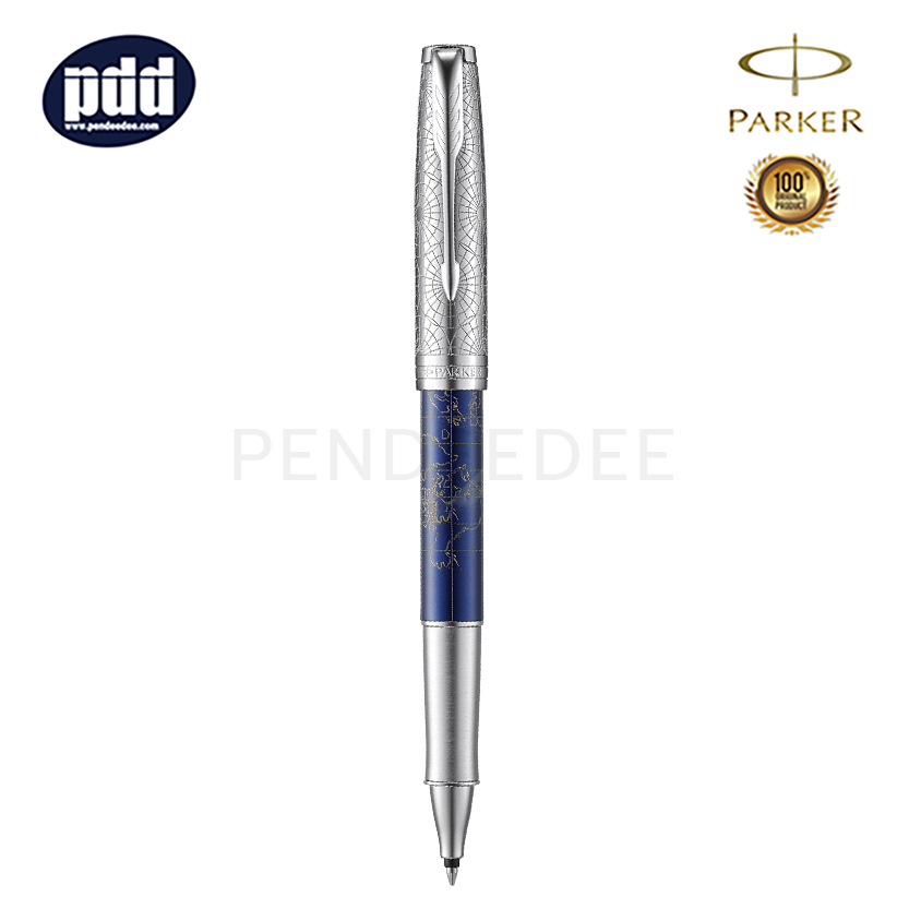 PARKER Sonnet18 Special Edition Blue Silver CT Rollerball Pen ปากกาโรลเลอร์บอล ป๊ากเกอร์ ซอนเนต18 สเปเชี่ยล อิดิชั่น น้ำเงิน คลิปเงิน