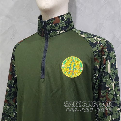 เสื้อ LIFE GUARD เขียวขี้ม้า /ป่าไม้ (ผ้ากีฬา)..