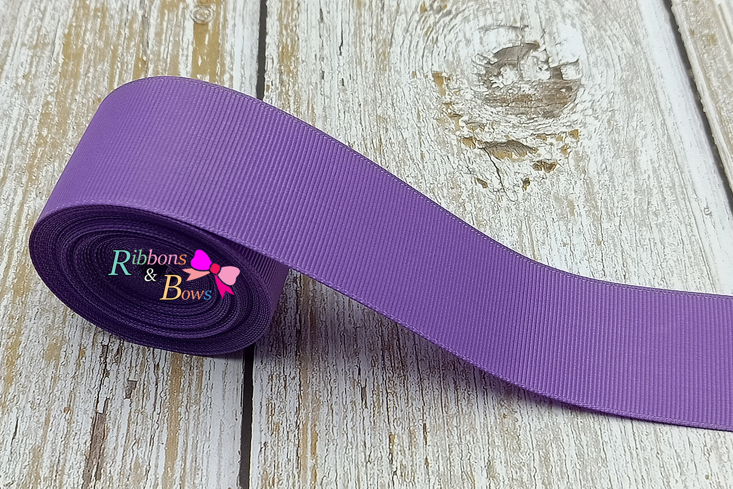ริบบิ้นผ้าลูกฟูก สีม่วง (463 Grape) #PC21