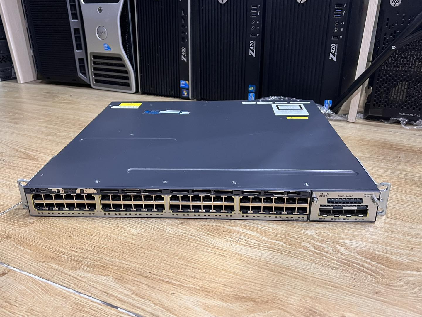 Cisco 3750X 48port PoE gigabit sfp 10g มือสองพร้อมใช้งาน