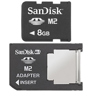 [ขาย จำหน่าย ราคา] Sandisk Memory Stick Micro M2 - 8GB + Adapter to Duo