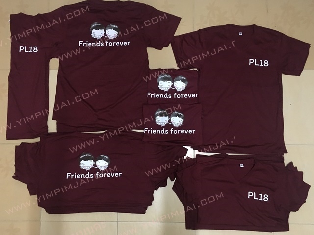 เสื้อรุ่นเสื้อยืด friends forever