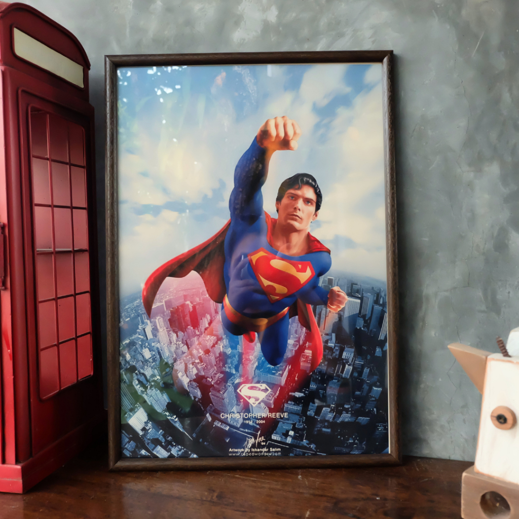 รูปโปสเตอร์พร้อมกรอบรูป วินเทจ สมัยเก่า ตกเเต้งผนังเท่ๆ ขนาด 13 x 19 นิ้ว