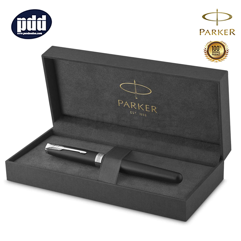 PARKER Duofold Classic Big Red Vintage CT Rollerball Pen ปากกาโรลเลอร์บอล ป๊ากเกอร์ ดูโอโฟลด์ คลาสสิค บิ๊กเรด วินเทจ สีแดง คลิปเงิน