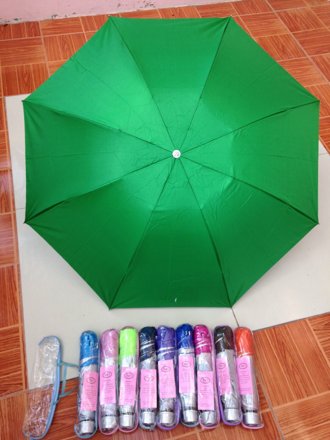 ร่มพับ3ตอนกระเป๋าแพค100คัน