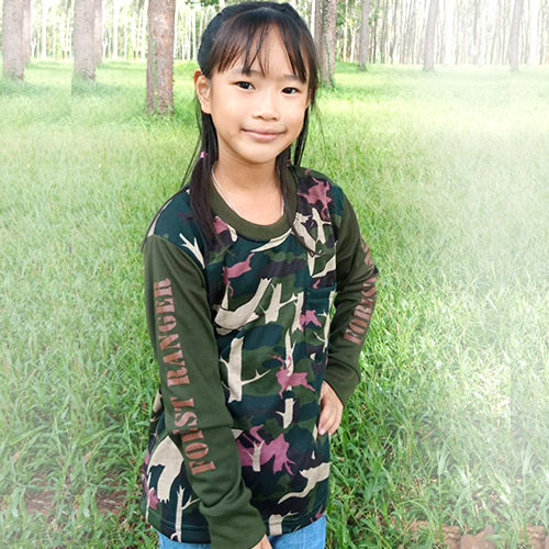 เสื้อ"เด็ก" ลายพราง-แขนยาว