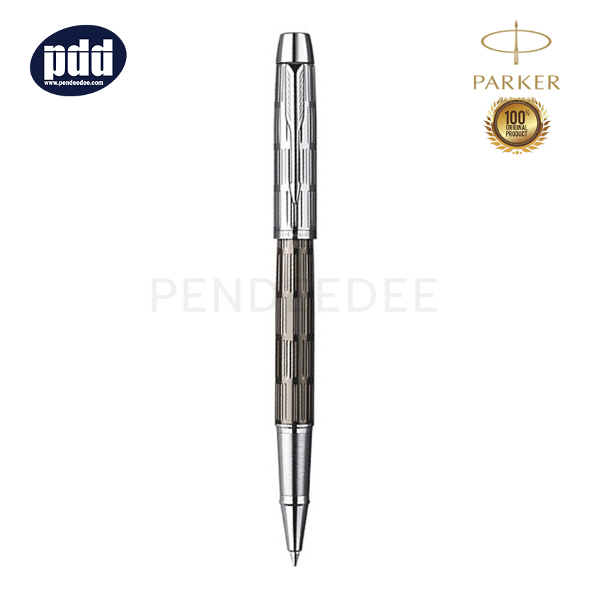 PARKER IM PREMIUM TWIN METAL CHISELLED ROLLERBALL PEN ปากกาป๊ากเกอร์ โรลเลอร์บอล ไอเอ็ม ทวิน ซิเซิล