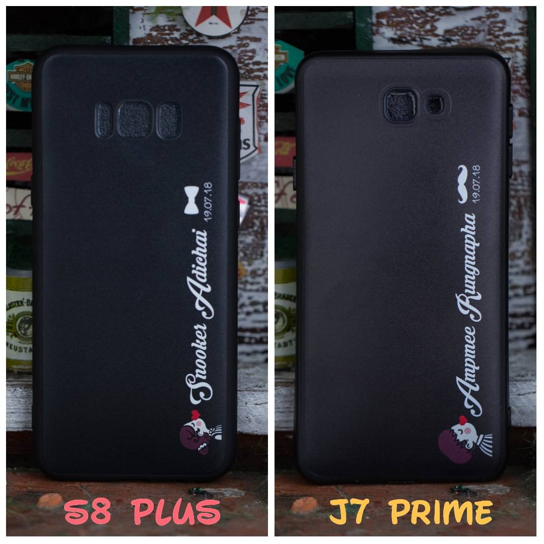 เคสซิลิโคนดำ UV สกรีนตัวอักษร