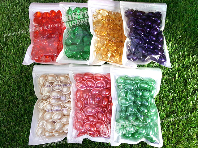 วิตามินผม สูตรแก้ผมแห้งเสีย แตกปลาย เม็ดสีแดงใส แบบแพ็ค 50 เม็ด