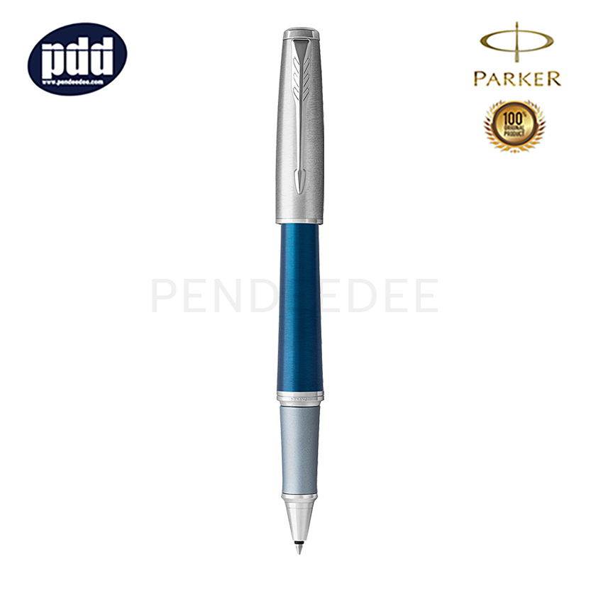 PARKER Urban Premium Dark Blue CT Rollerball Pen ปากกาโรลเลอร์บอล ป๊ากเกอร์ เออร์เบิน พรีเมี่ยม สีน้ำเงิน คลิปเงิน