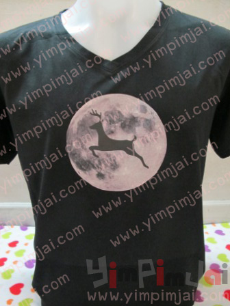 Deer in the moon