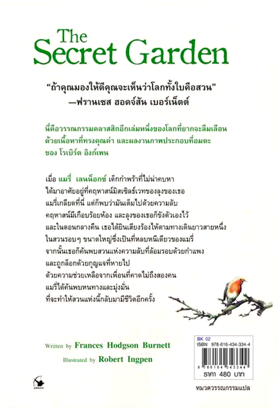 สวนลับปริศนา The Secret Garden Frances Hodgson Burnett อาริตา พงศ์ธรานนท์ แปล