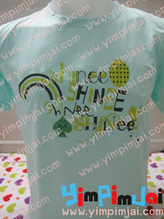 เสื้อยืดเขียวมิ้น shinee สกรีนทรานสเฟอร์