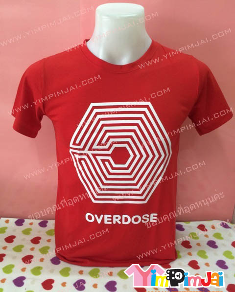 เสื้อยืด สีแดง แขนสั้น สกรีนตามสั่ง EXO XUIMIN