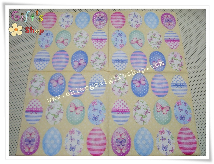 กระดาษแนปกิ้นยุโรป, ลายไข่อีสเตอร์หลากลายหลากสี, พื้นหลังสีเหลืองครีม, ลายไข่, ลายไข่อีสเตอร์, เทศกาลอีสเตอร์