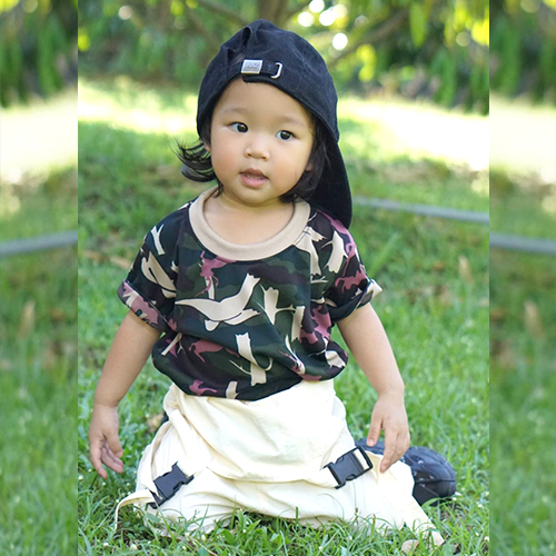 เสื้อ"เด็ก" ลายพราง-แขนสั้น(ผ้ากีฬา)*