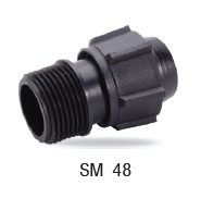 SM 48 ข้อต่อเทปนํ้าพุ่ง เกลียวนอก ขนาด 1"