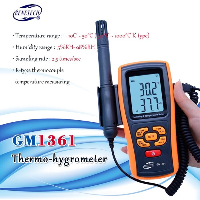 BENETECH GM1361 Air Temperature And Humidity Meter