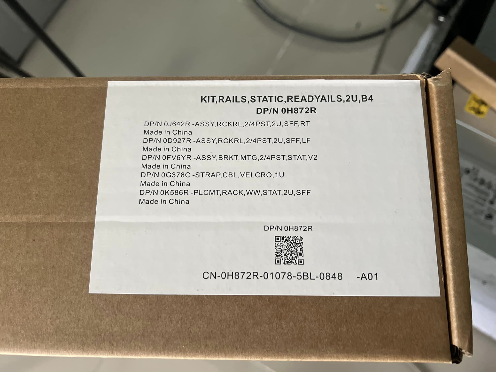 ราง rack Server dell R730 R720 R740 R510 R520 R530 R540 R820 Post Rack 2U Static Rails 0H872R รางแร็คเซิฟเวอร์เดลมือสองพร้อมใช้งาน