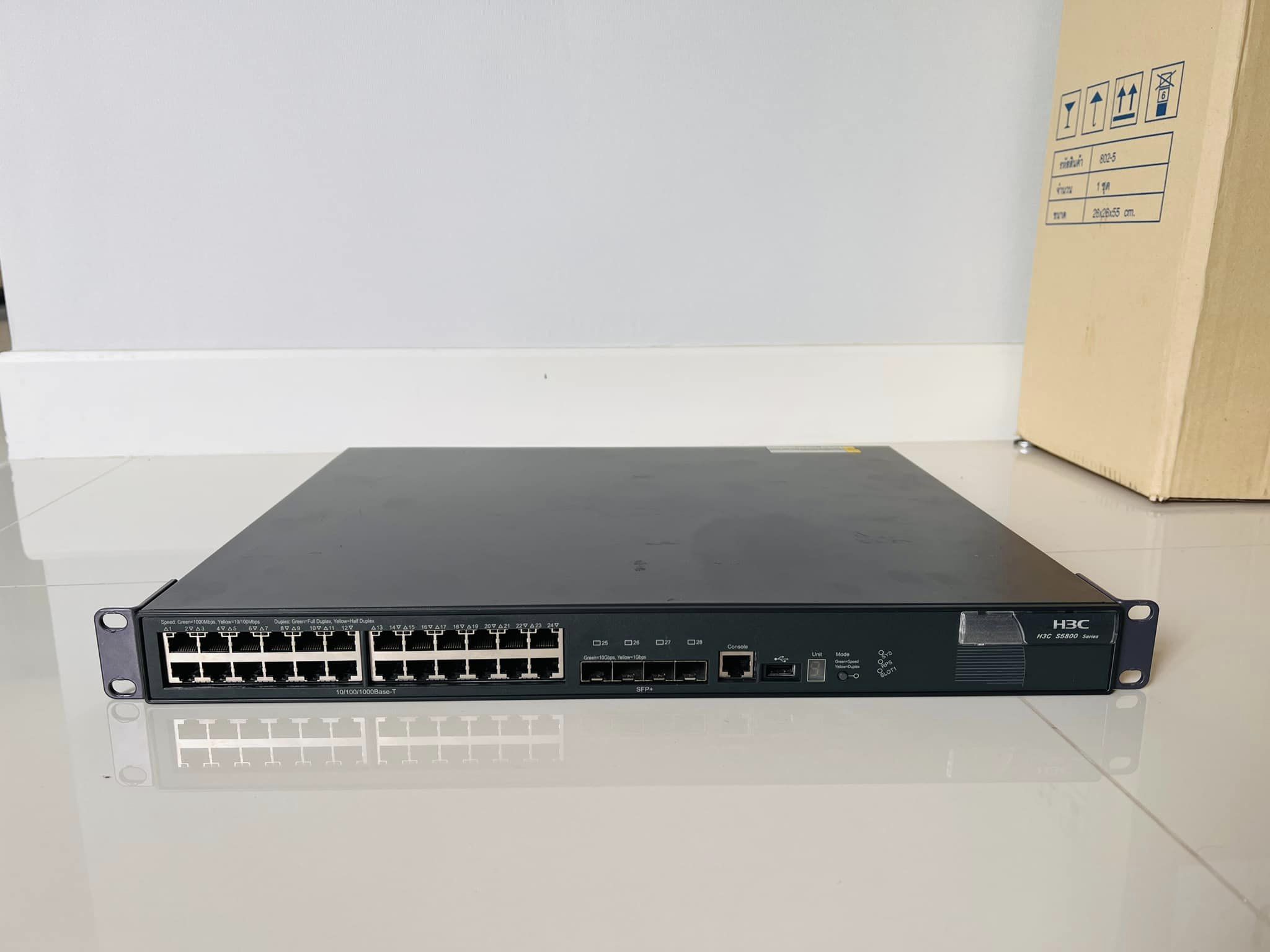 H3C S5800 32C 24 Gigabit sfp 10g สวิทมือสองพร้อมใช้งาน