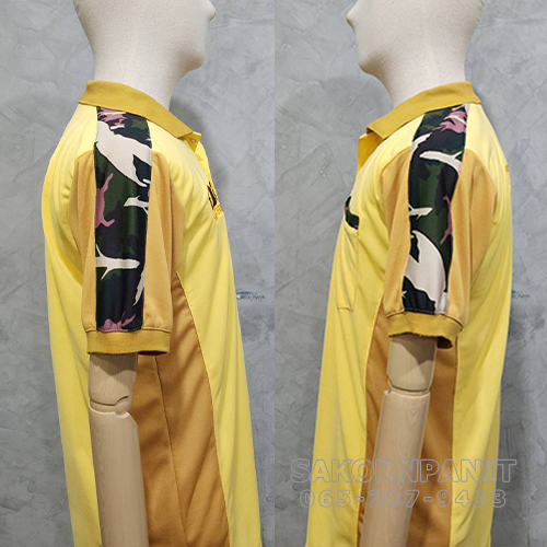 โปโลสีเหลือง-ข้างเหลืองเข้ม แขนลายพราง /อุทยานฯ (ผ้ากีฬา)