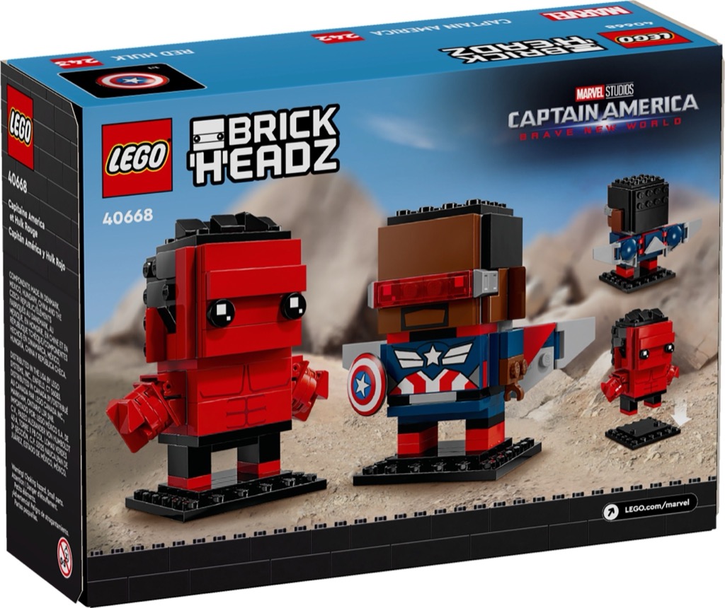 เลโก้ LEGO BrickHeadz 40668 Captain America & Red Hulk