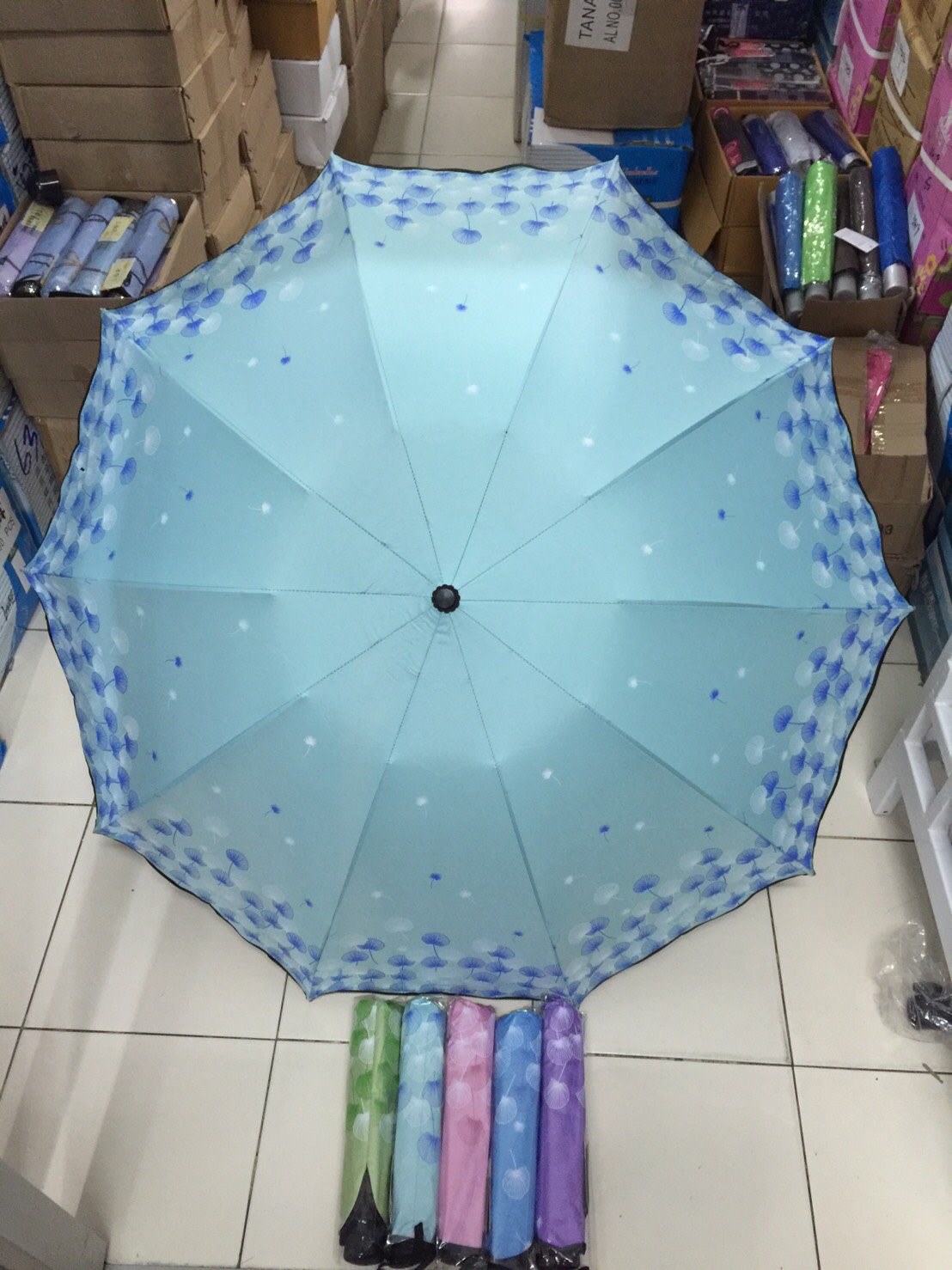 ร่ม4ตอน10ก้าน24นิ้วมียูวีดำรหัส1606