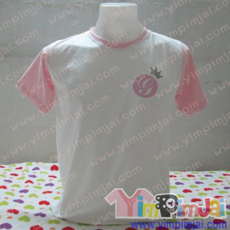 เสื้อยืด แขนสั้น สกรีนกากเพชรเงิน ตามสั่ง
