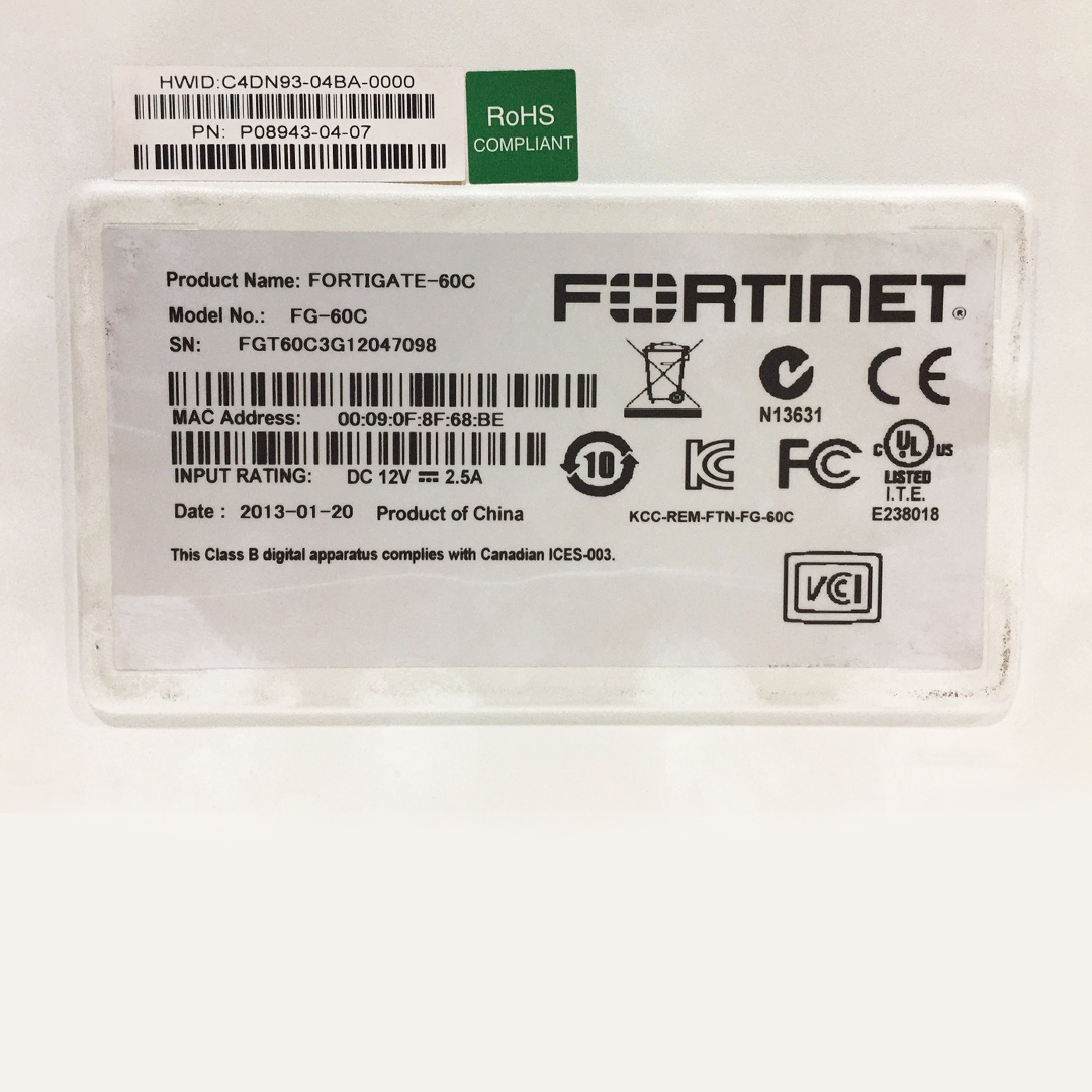 Fortigate 60C มือ 2 พร้อมใช้งาน
