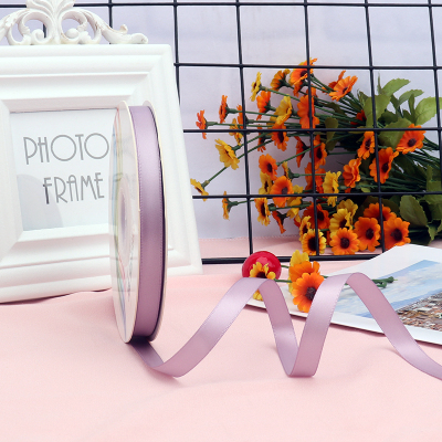 ริบบิ้นผ้าซาติน 2 หน้า สีม่วง 50 หลา (Fresco)# WX017