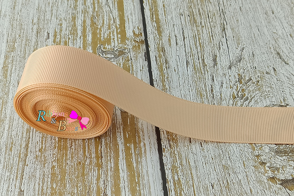 ริบบิ้นผ้าลูกฟูก สีพีช (714 Petal Peach ) PC30