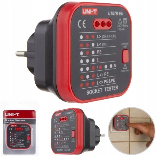 UNI-T UT07B-EU Socket Tester อุปกรณ์ทดสอบปลั๊กไฟ