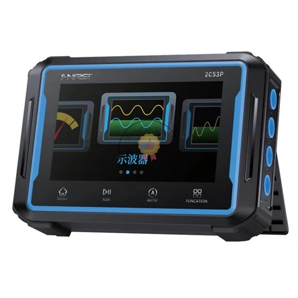 FNIRSI 2C53P 3-in-1 Dual Channel Tablet Oscilloscope + Multimeter + Generator