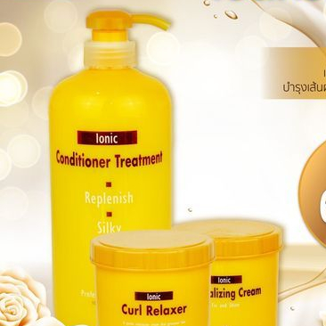 ชุดครีมยืดผม ไอโอนิค ยืด ครีมโกรก+ทรีทเม้นท์Ionic Curl Relaxer+Neutralizing Cream Net 500 ml.