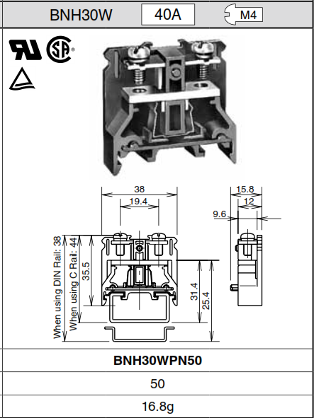Terminal Block BNH30W__40A.