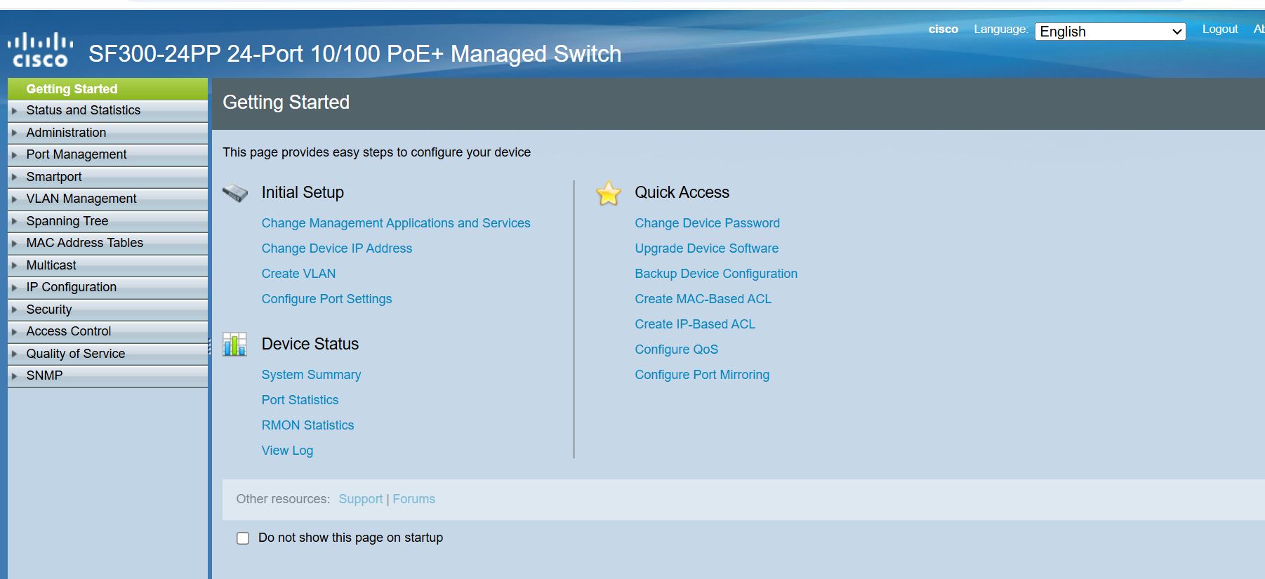 Switch Cisco SF300 24 Port PoE web gui สวิทซิสโก้มือสอง พร้อมใช้งาน