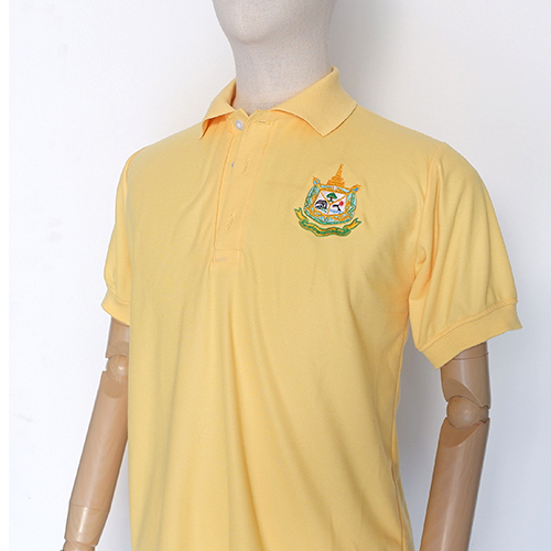 โปโลสีเหลือง ปักแขนขวา"10"