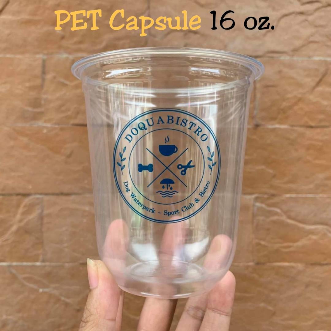 สกรีนแก้ว PET Capsule 16 oz.