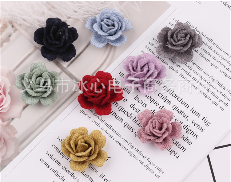 ดอกไม้ผ้า ขนาด 3 ซม. มี 8 สีให้เลือก#CR035