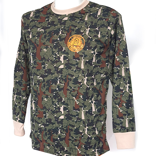 เสื้อยืดลายพราง-แขนยาว /ป่าไม้(ผ้ากีฬา)*