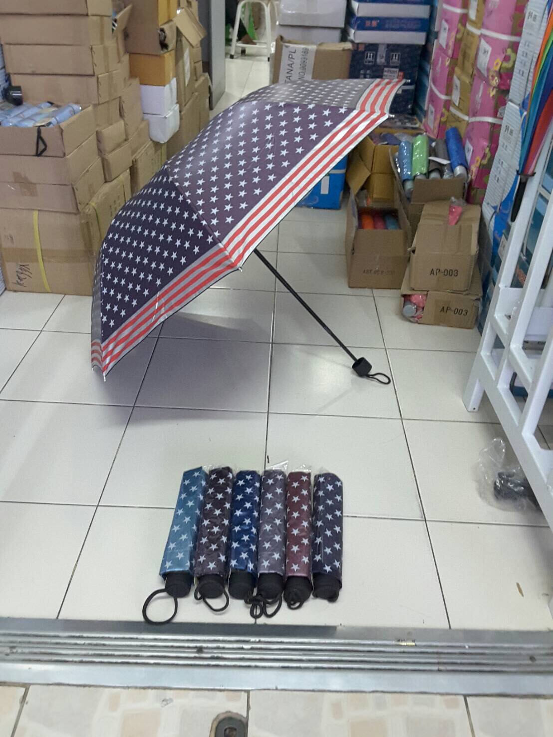 ร่มโค้งแฟชั่นยูวีดำรหัส3458