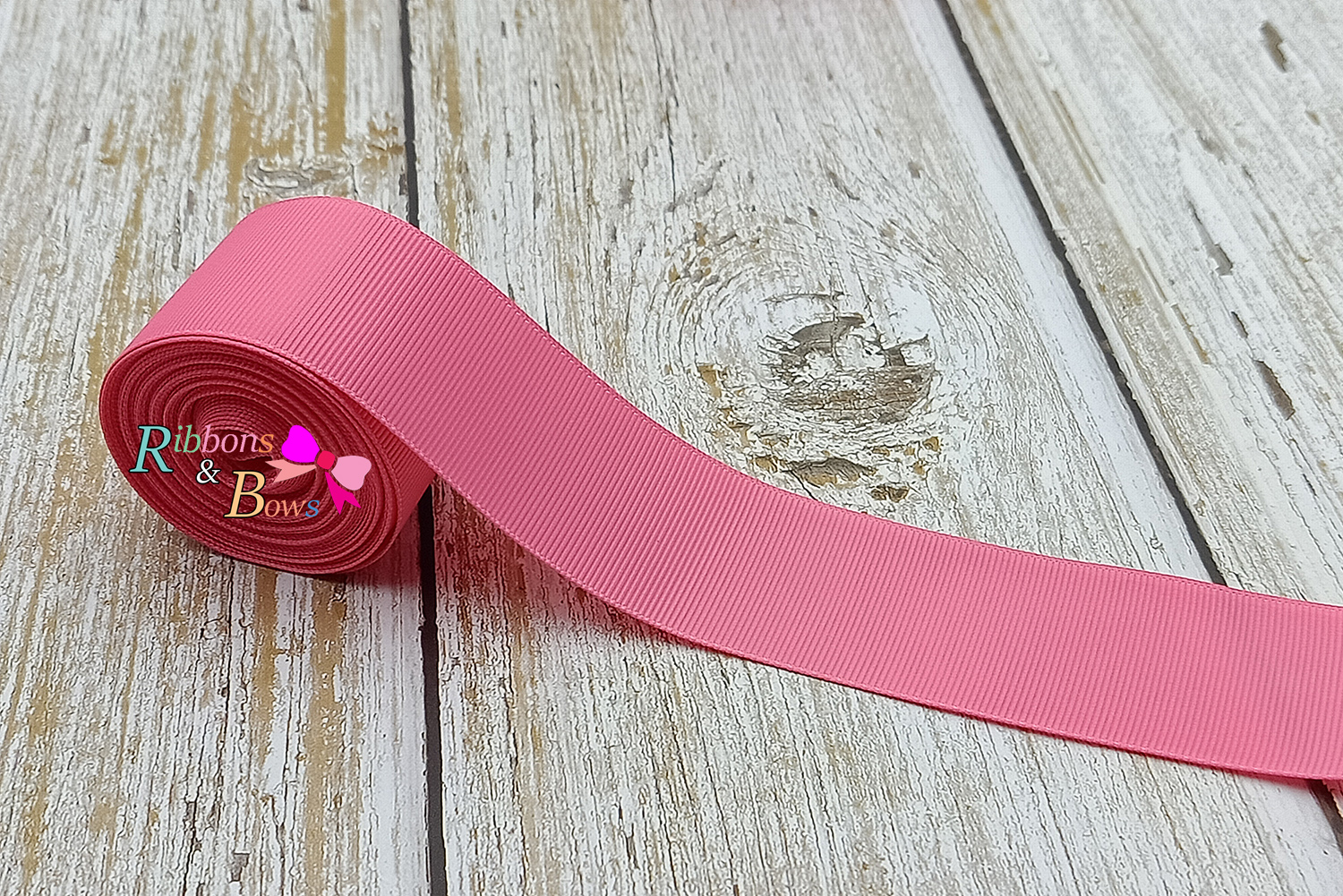 ริบบิ้นผ้าลูกฟูก สีชมพู (156 Hot Pink) #PC9