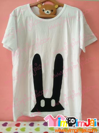 เสื้อคู่ คู่รัก กระต่าย เสื้อกล้ามคู่ เสื้อยืด สีขาว