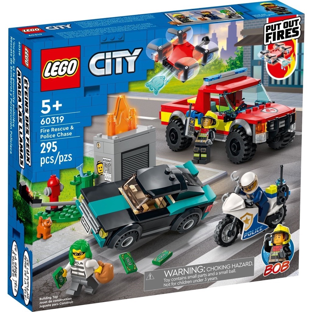 เลโก้ LEGO City 60319 Fire Rescue & Police Chase