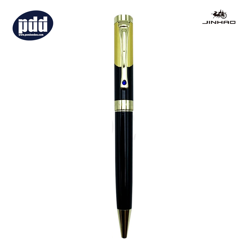 JINHAO ปากกาลูกลื่น จินห่าว 9009 JINHAO 9009 Stainless Steel Black GT Ballpoint Pen