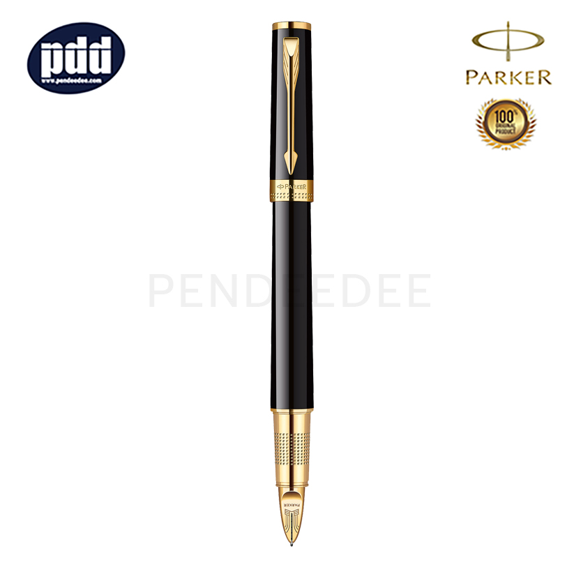ปากกาสลักชื่อ PARKER 5TH ปากกาป๊ากเกอร์ ฟิฟท์ อินจินิวอิตี้ ลาร์จ คลาสสิค สีดำ คลิปทอง PARKER 5TH Ingenuity Large Classic Black Lacquer GT 5th Technology Mode Pen