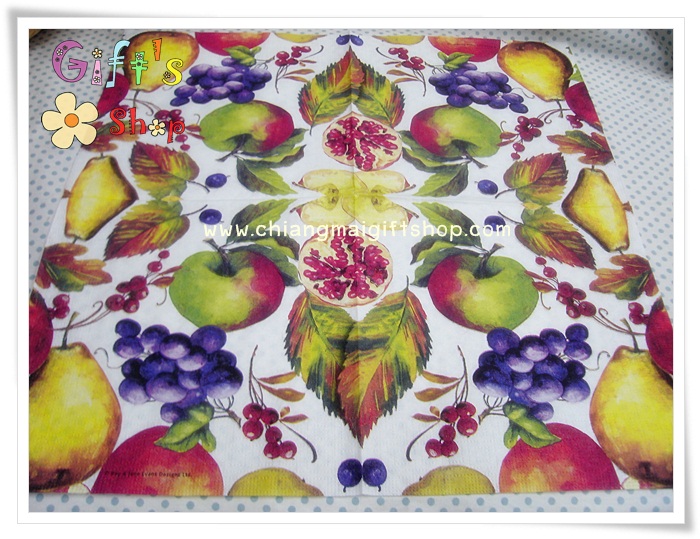 กระดาษแนปกิ้นยุโรป, ลายผลไม้, ลายแอปเปิ้ล, ลายทับทิม, ลายองุ่น, ลายพีช, ลายใบไม้, ลายฤดูใบไม้เปลี่ยนสี, ลายฤดูใบไม้ร่วง, ลายใบไม้เปลี่ยนสี, ลายautumn,